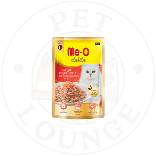 طعام رطب ظرف للقطط تونة وسلطعون بالجيلي - 70g Me-O