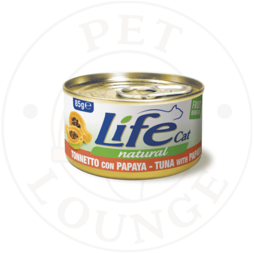 طعام رطب معلب للقطط فيلية تونة وبابايا - 85g LifeC...