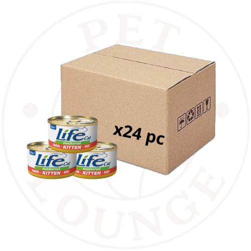 24-طعام رطب معلب للقطط الصغيرة باللحم - 85g LifeCa...
