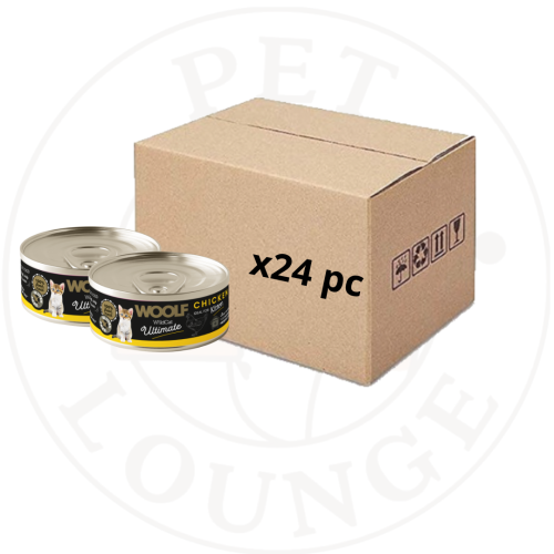 24-طعام رطب معلب للقطط الصغيرة دجاج مهروس - 85g Wo...