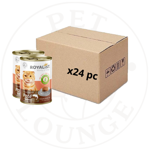 24-طعام رطب معلب للقطط سلمون مهروس - 400g Royalist