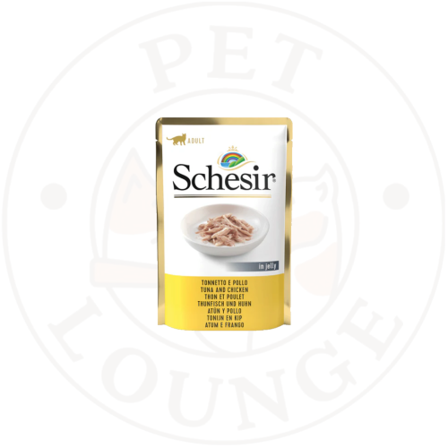 طعام رطب ظرف للقطط تونة ودجاج - 85g Schesir