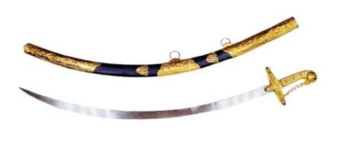 سيف قطري منحني ليزر جلد - متجر المحترفون