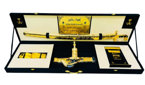 بوكس سيف وخنجر ذهبي - متجر المحترفون..