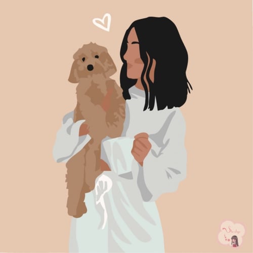 لوحة تلوين بالأرقام بتصميم حيواني الأليف