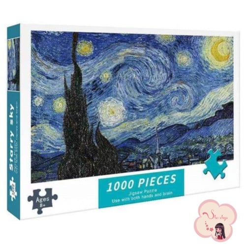 تركيبة بزل بتصميم ليلة مُرصعة بالنجوم 1000 قطعة