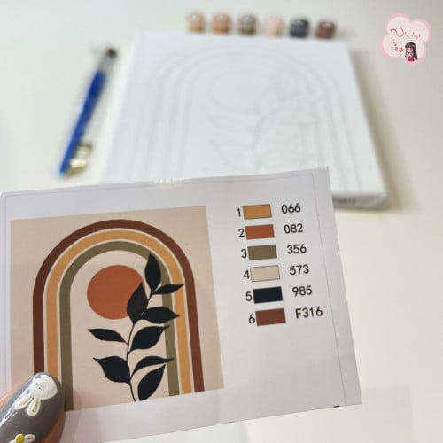 لوحة تلوين بالأرقام بتصميم بوابة بوهو