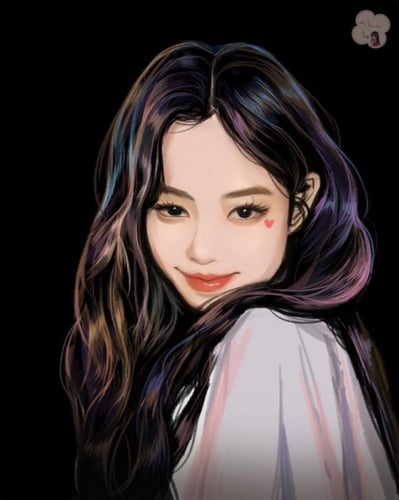 لوحة تلوين بالأرقام بصورة جيني