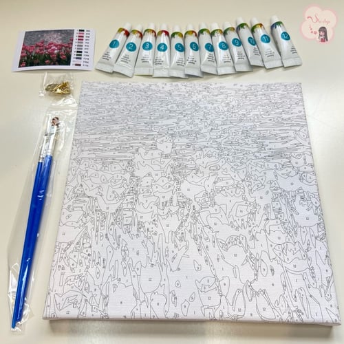 لوحة تلوين بالأرقام بتصميم الشاطيء اللامع