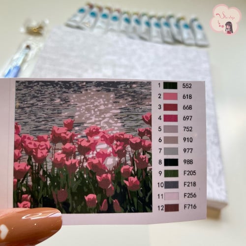 لوحة تلوين بالأرقام بتصميم الشاطيء اللامع