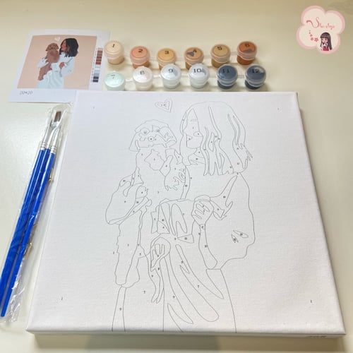 لوحة تلوين بالأرقام بتصميم حيواني الأليف