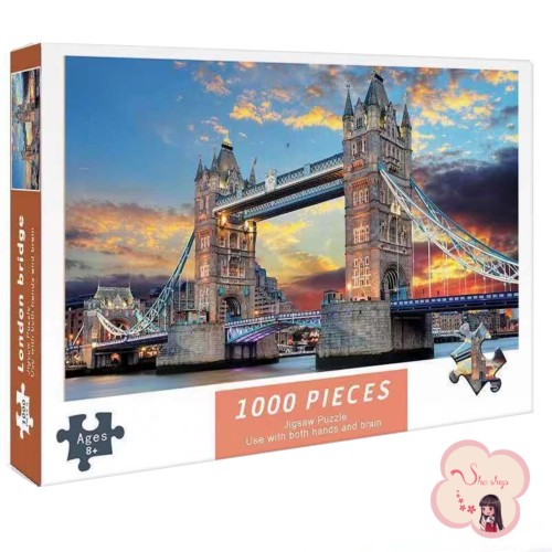 تركيبة بزل بتصميم جسر لندن 1000 قطعة