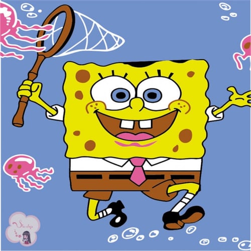 لوحة تلوين بالأرقام بتصميم سبونج بوب