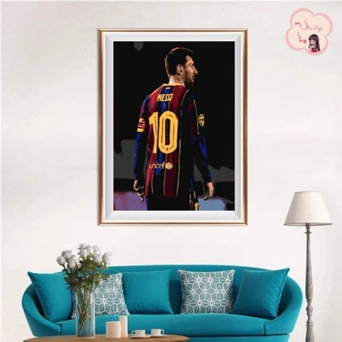 لوحة تلوين بالأرقام بتصميم ميسي ⚽️