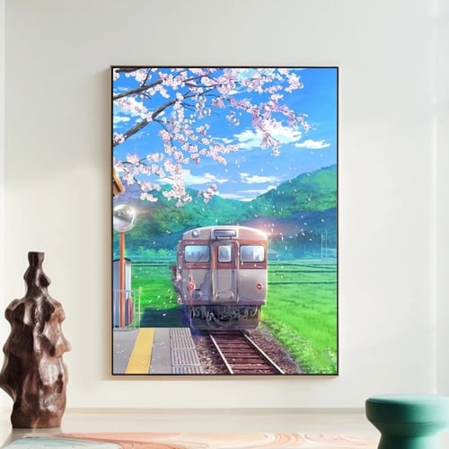 لوحة تلوين بالأرقام بتصميم قطار الريف