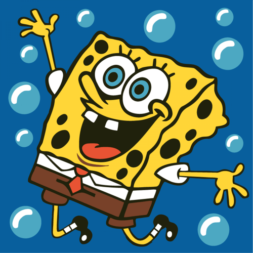 لوحة تلوين بالأرقام بتصميم سبونج بوب