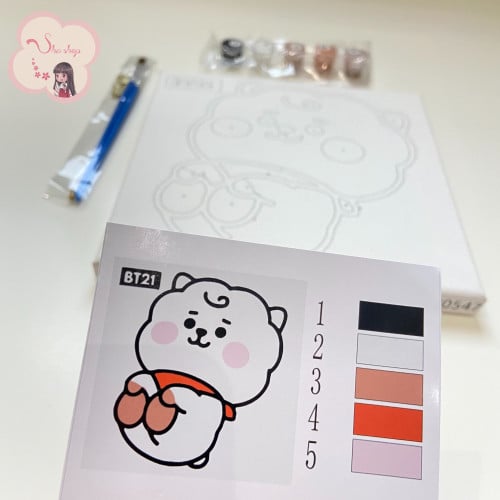 لوحة تلوين بالأرقام بتصميم الخروف اللطيف