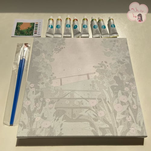 لوحة تلوين بالأرقام بتصميم ممر الطبيعة