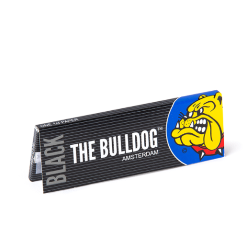 ورق لف The Bulldog Black 1¼ بطيء الاحتراق 77مم بوك...