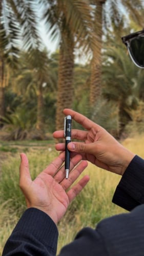 بوكس هدية رجالي فخم | سبحة عقيق + قلم فخم محفور با...