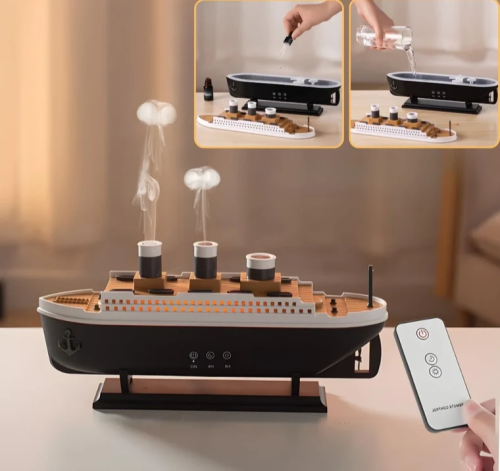 مرطب هواء بتصميم سفينة التايتانيك – مع إضاءة ومؤقت...