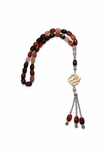 بوكس رجالي سبحة عقيق + قلم مخصص بالاسم