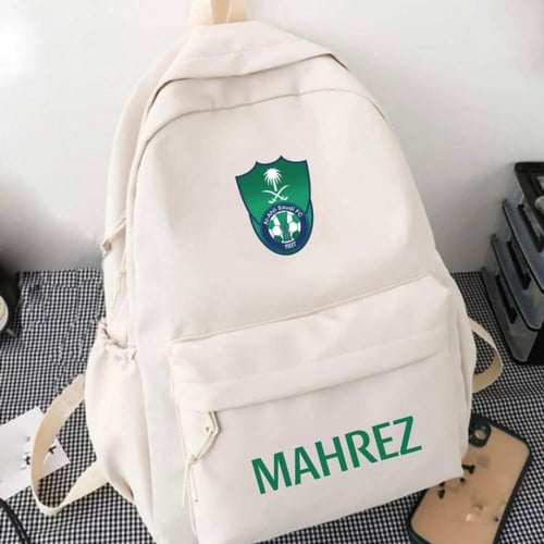 شنطه الاهلي طباعه لون ابيض