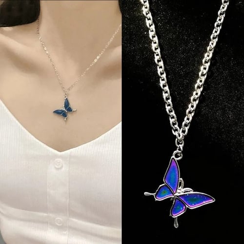 سلسال الفراشه يتغير لونه بدرجه حراره الجسم والمشاع...