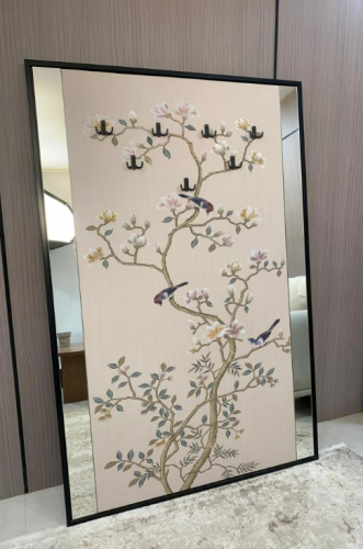 لوحة فنية مع مرايا وعلاقات