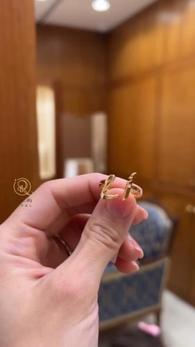 خاتم رفيق الروح - حرفين مع زركون