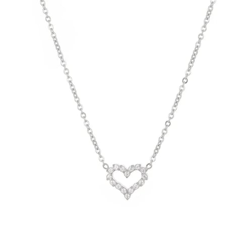 سلسال مرصع ب زركون بشكل قلب