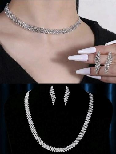 طقم زركون حلقه و سلسال