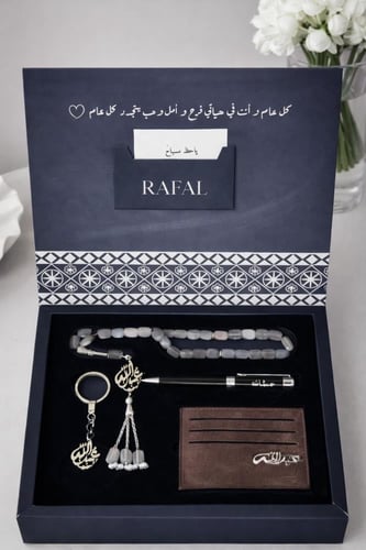 بكج الفخامة الرجالي (قلم + سبحة + ميدالية+محفظة)