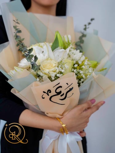 سلسال قلب والاسم مع تنسيق ورد رافال