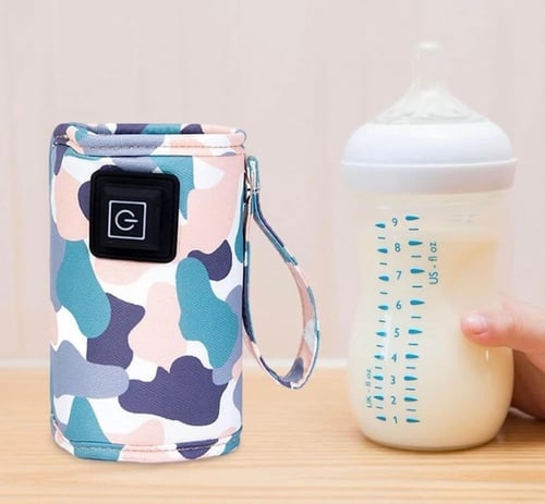 حامي لتدفئة الرضاعة يعمل بUSB لون عشوائي