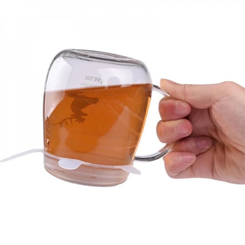 ‏‎غطاء لون أزرق لحاويات الطعام من السيلكون 6 قطع L...