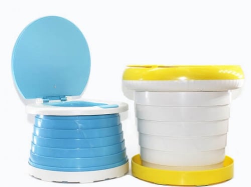 حمام متنقل بحجمين للاطفال (كرسي مرحاض ) متنقل قابل...