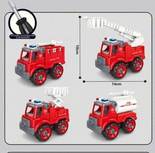 لعبة تركيب سيارات الاطفاء الذكية
