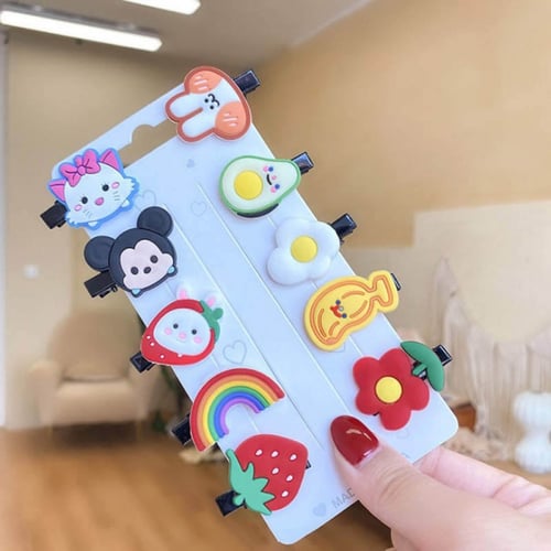 10 قطع مشابك شعر يونيكورن واشكال اخرى