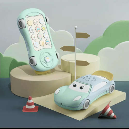 جوال تعليمي مع اضاءة على شكل سيارة