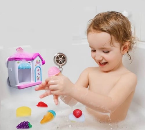 لعبة صناعة ايسكريم برغوة الصابون للغسيل واللعب الم...