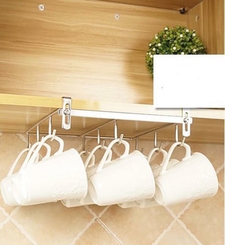 حامل أكواب 9 خطافات قابل للتغير المقاس من الاستيل...