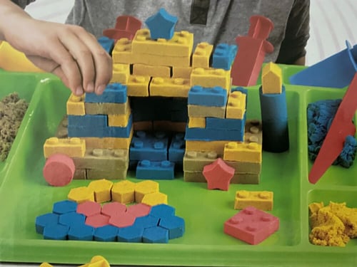 رمل سحري لصناعة المكعبات ملون 750 جرام