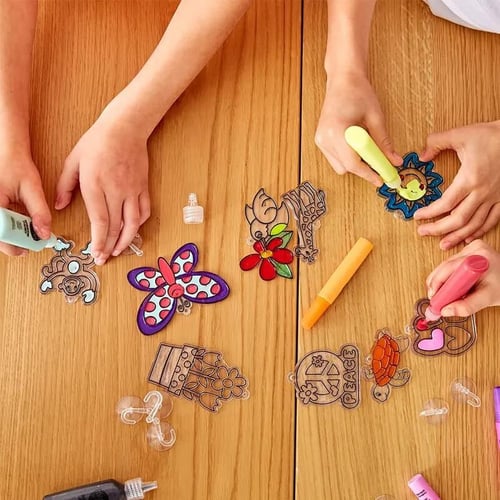 اشكال كرستاليه لاصقة للتلوين ثلاثية الابعاد