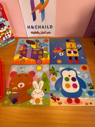 لعبة مطابقة الالوان التعليمية 6 اشكال متنوعة