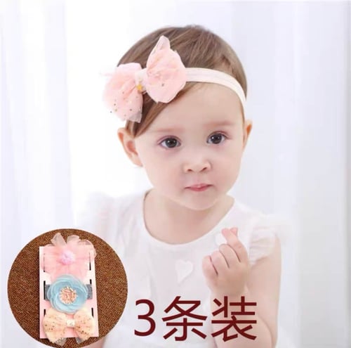 مجموعة ربطات للشعر ورد وفيونكة