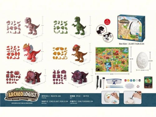 لعبة تكسير البيضة للبحث عن الدينصورات ثم تلوينها ٦...