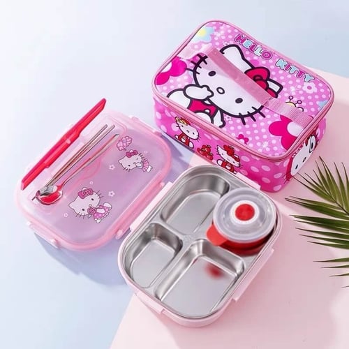 صندوق غداء لانش بكس استيل مع حقيبة لحمله ( لانش بك...