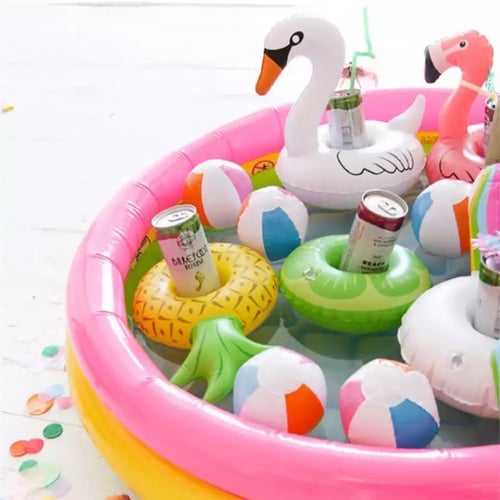 عوامة فلامنجو بأشكال متنوعة حامل أكواب للاسترخاء و...