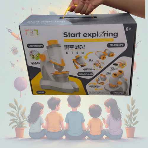 مجهر تلسكوب 1200 حقيقي تفاعلي تعليمي للاستكشاف